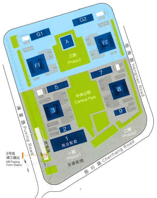 浦江科技廣場(chǎng)項(xiàng)目總平面圖